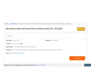 home conferences skin bones hearts private parts