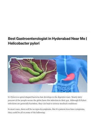 Best Gastroenterologist in Hyderabad Near Me