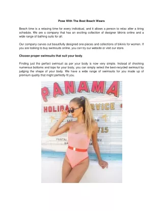 pose with the best beach wears