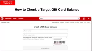How to Check a Target Gift Card Balance | Check MyBalanceNow