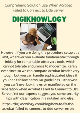 comprehend solution use when acrobat failed