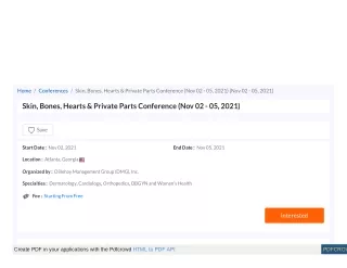 home conferences skin bones hearts private parts