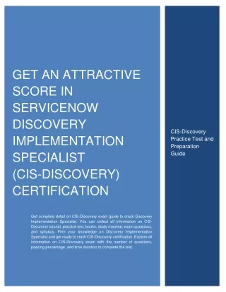 get an attractive score in servicenow discovery