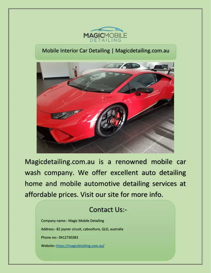 mobile interior car detailing magicdetailing