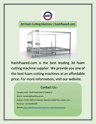 3d foam cutting machine kashifsaeed com