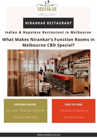 What Makes Nirankar’s Function Rooms in Melbourne CBD Special?