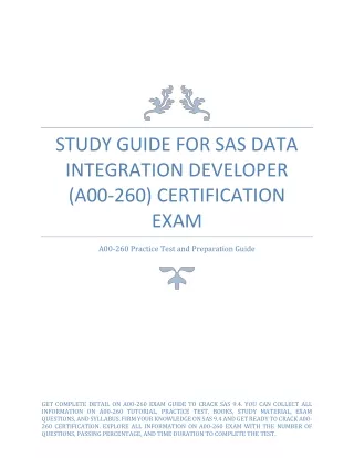 study guide for sas data integration developer