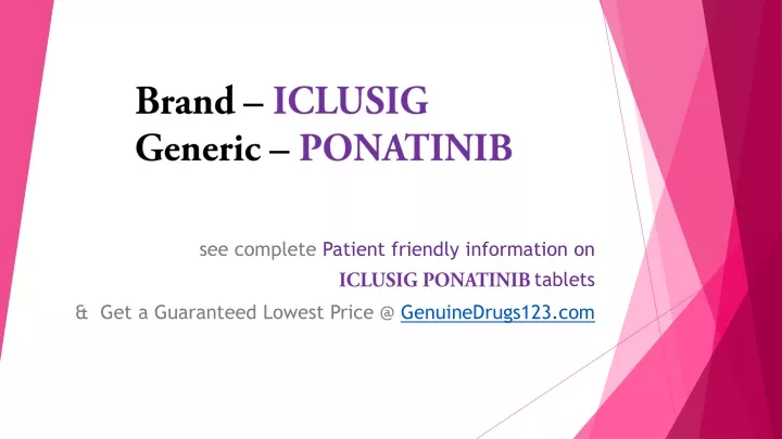brand iclusig generic ponatinib