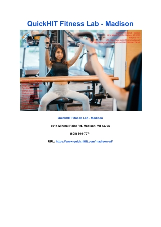 quickhit fitness lab madison