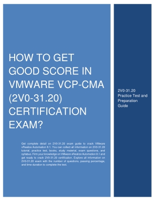 how to get good score in vmware