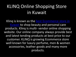 KLINQ Online Shopping Store in Kuwait