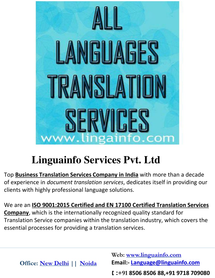 linguainfo services pvt ltd