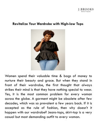 revitalize your wardrobe with high low tops