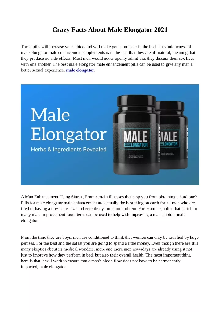 crazy facts about male elongator 2021