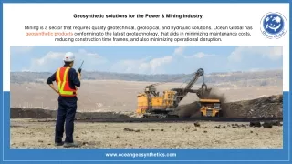 Geosynthetic solutions for the Power & Mining Industry.