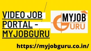 Video Resume - Video CV | MyJobGuru