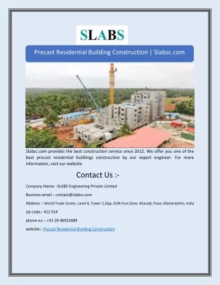 precast residential building construction slabsc