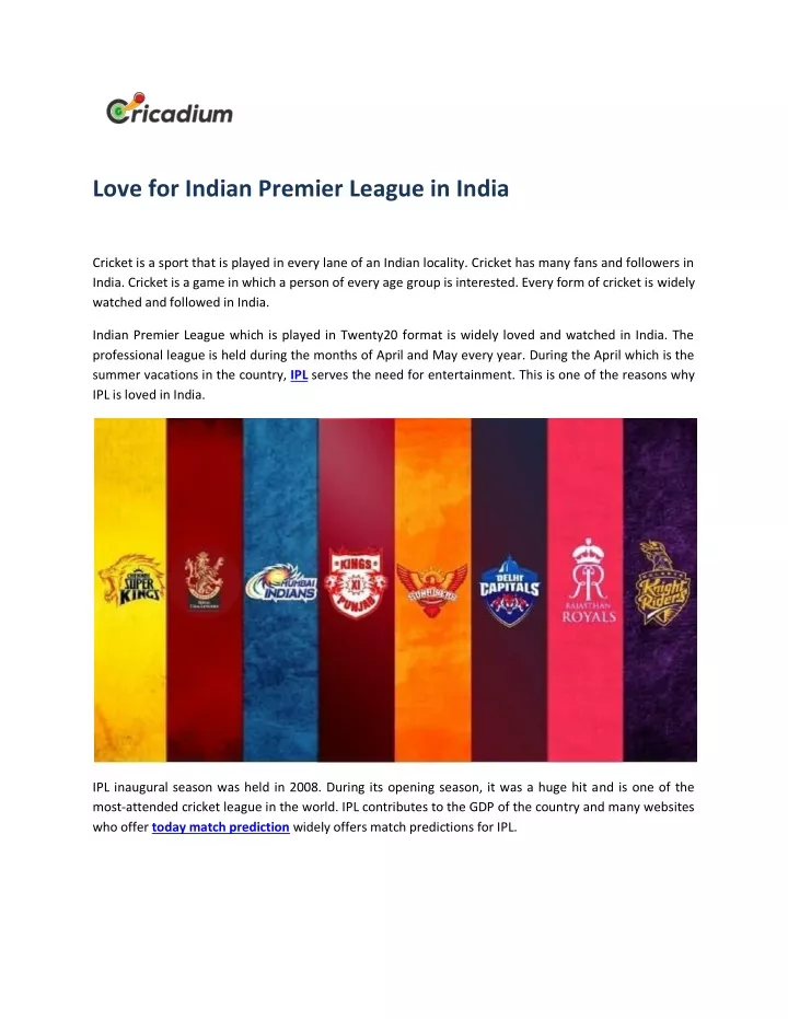 love for indian premier league in india