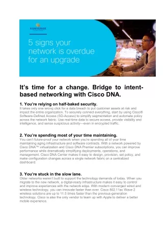 5 Signs your Network is overdue for an Upgrade