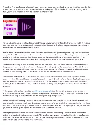 the adobe premiere pro app is the most widely