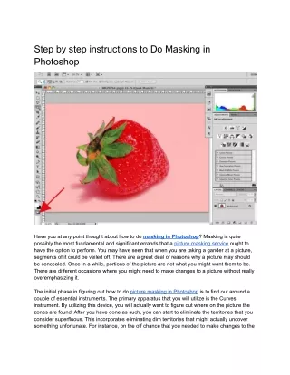 Step by step instructions to Do Masking in Photoshop