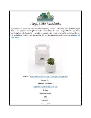 Succulent Gift Ideas Sydney | Happylittlesucculents.com.au