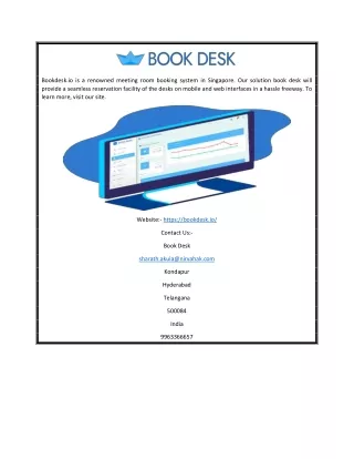 Online Desk Booking System | Bookdesk.io