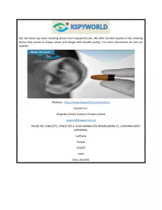 get the latest spy exam cheating device from