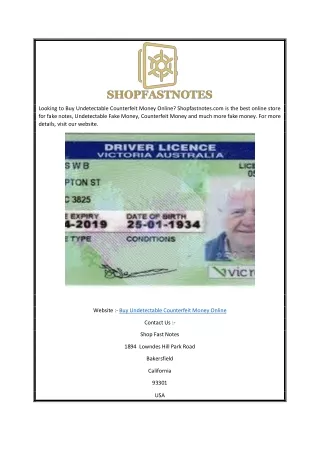 looking to buy undetectable counterfeit money