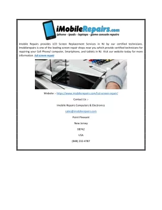 imobile repairs provides lcd screen replacement