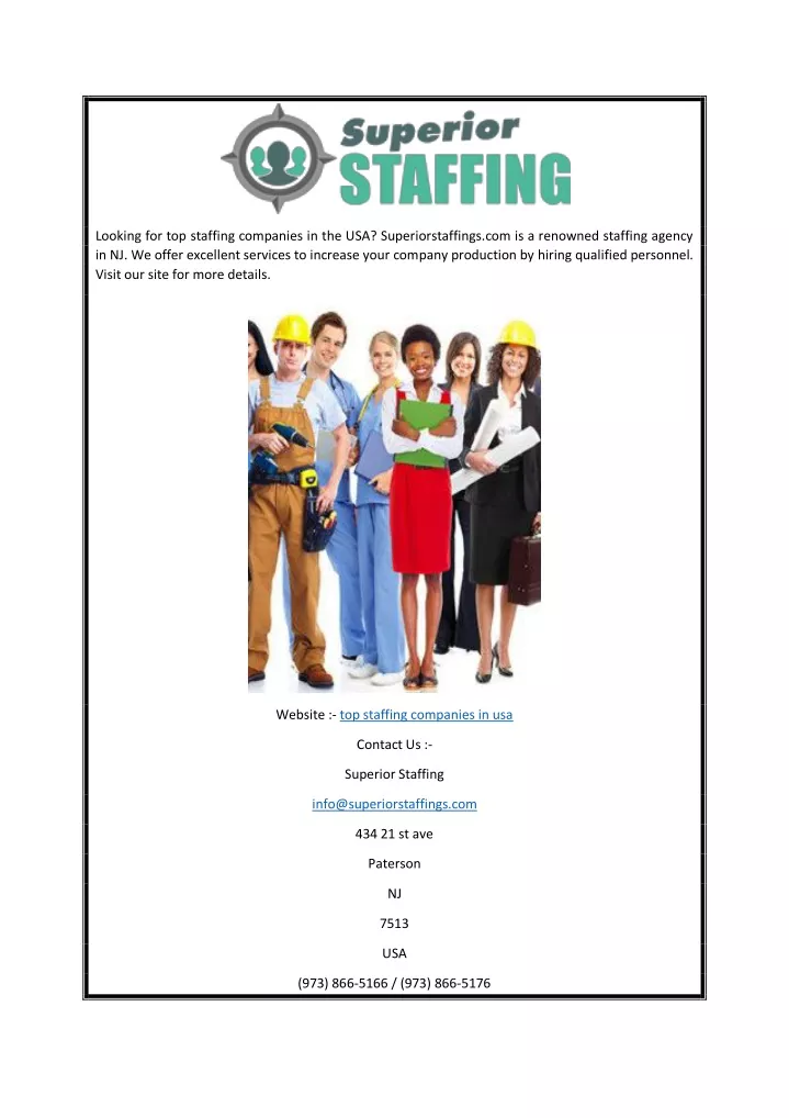 looking for top staffing companies