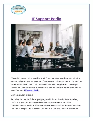 it support berlin