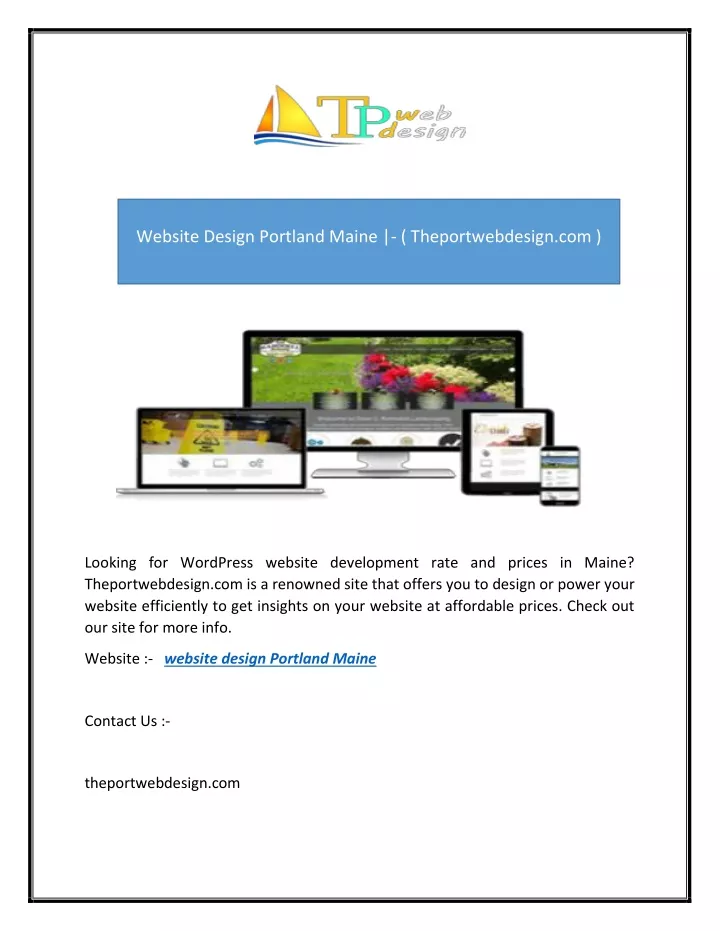 website design portland maine theportwebdesign com