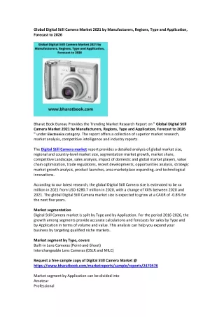 global digital still camera market 2021