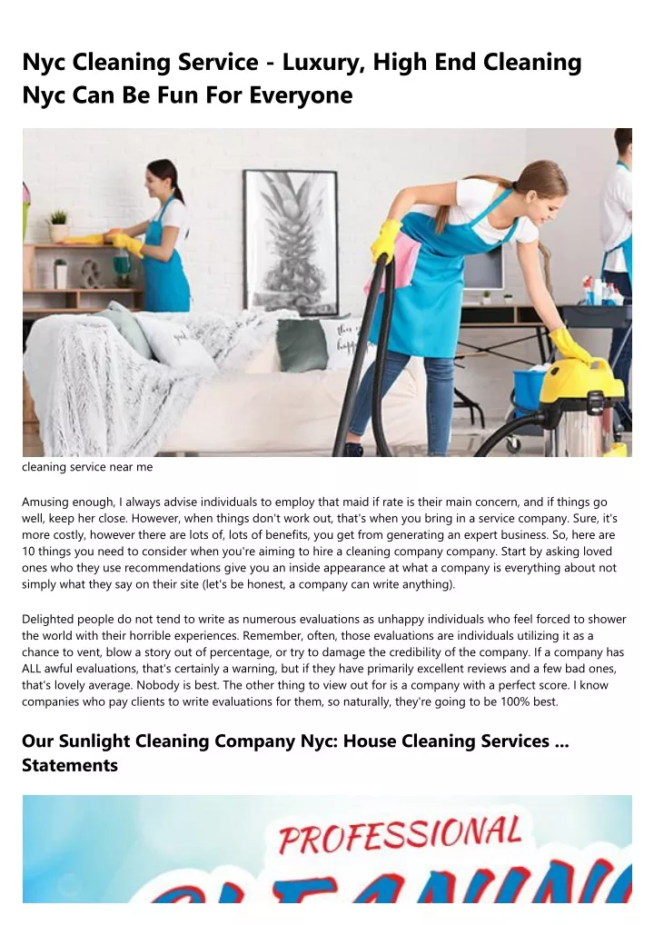 nyc cleaning service luxury high end cleaning