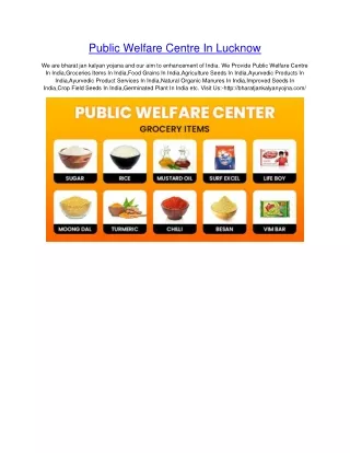 Public Welfare Centre In Lucknow