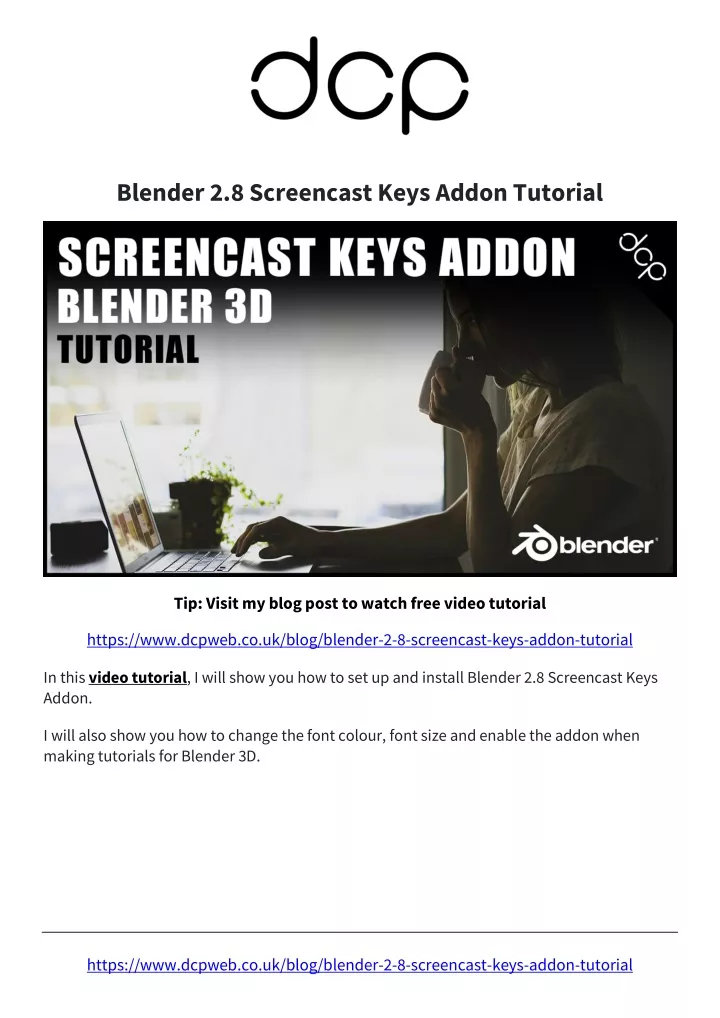 blender 2 8 screencast keys addon tutorial