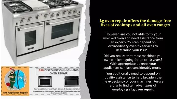 lg oven repair offers the damage free fixes of cooktops and all oven ranges