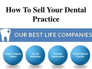 how to sell your dental practice