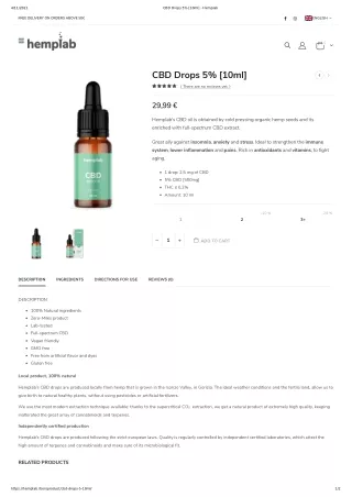 Acquista Gocce di CBD 5% [10ml], olio GBG e semi di canapa a Gorizia