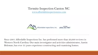 termite inspection canton