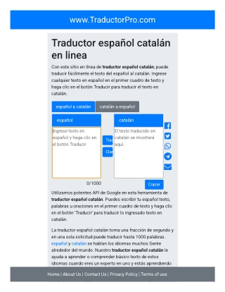 Traductor español catalan