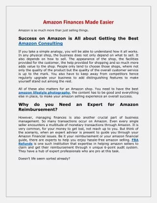 amazon finances made easier