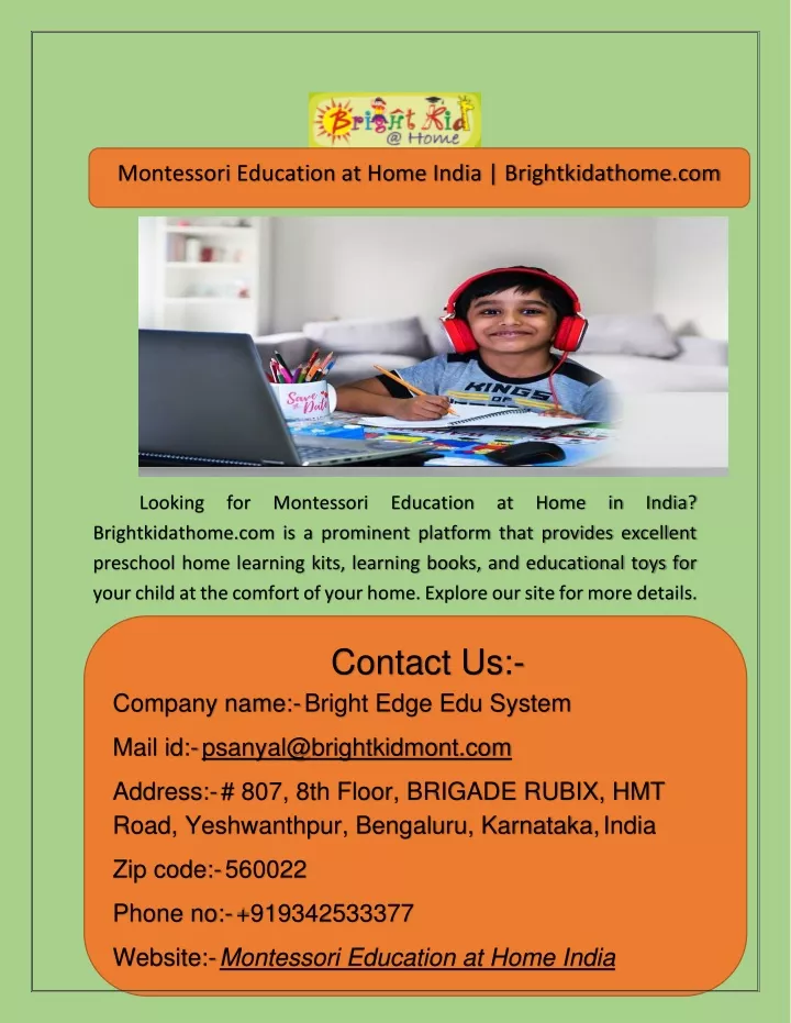 montessori education at home india