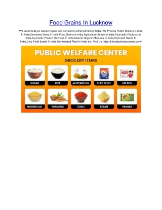 Food Grains In Lucknow