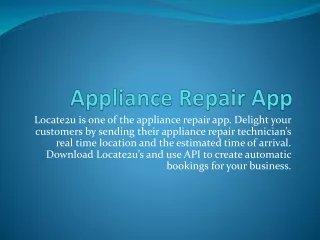 Appliance Repair App