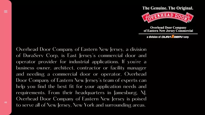 overhead door company of eastern new jersey