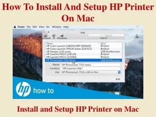 How To Install and Setup HP Printer On Mac