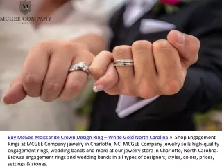 Buy McGee Moissanite Crown Design Ring – White Gold North Carolina