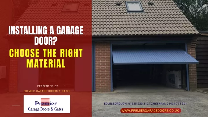 installing a garage door choose the right material